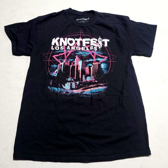 KNOTFEST 2021 Los Angeles SLIPKNOT Metal Band LA ‘21 Concert T Shirt Medium EUC - Picture 1 of 7